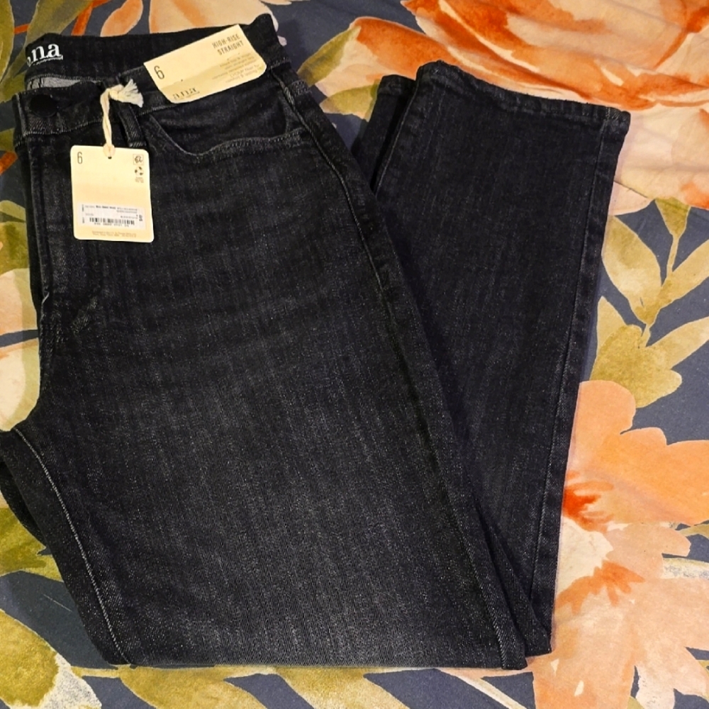 ANA high-rise straight leg jeans